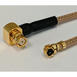 USA-CA RG188  RP-SMA MALE to SMC Female Angle Coaxial RF Pigtail Cable 